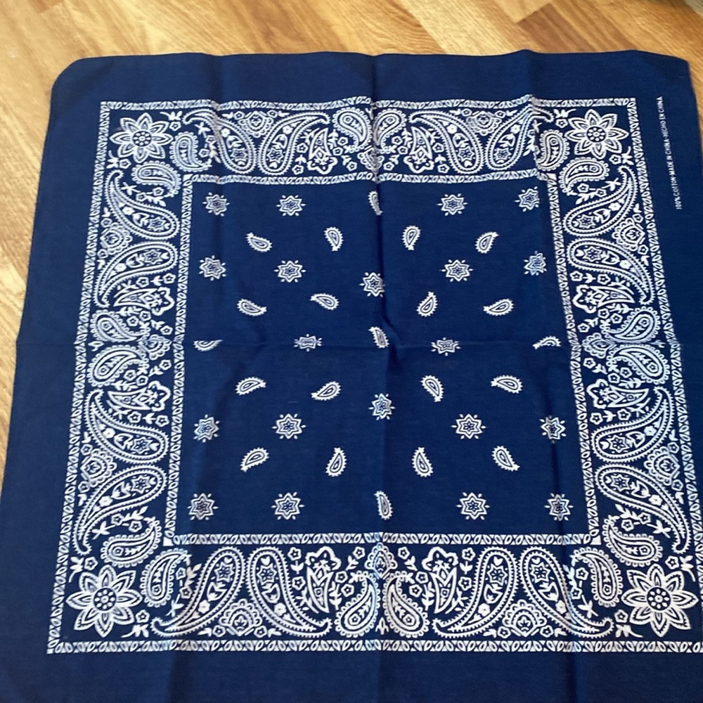 Handkerchief Head wrap Set Red, black, and blue unbranded 100% cotton - Picture 5 of 5